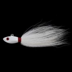 Striper Tackle Captain Mack Chipmunk Bucktail Jig White 3 Pk