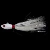 Captain Mack Chipmunk Bucktail Jig White Mylar3 Pk Striper Tackle