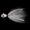 Captain Mack Super Bucktail Jig White Mylar 3 Pk Striper Tackle